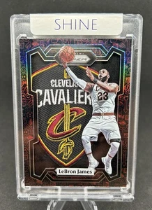 Lebron James Prizm Black ‘Cavs Logo’ Jersey Card Art 1/1 Created By SHINE - Picture 1 of 2