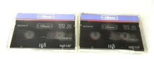 (2x) SONY Hi8 MP120 Video Cassette Tapes P6-120MP Video8 Sealed New - Picture 1 of 5