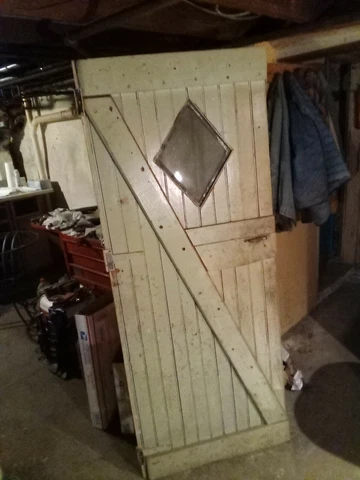 Vintage Barn Side Basement Wooden Door Cover