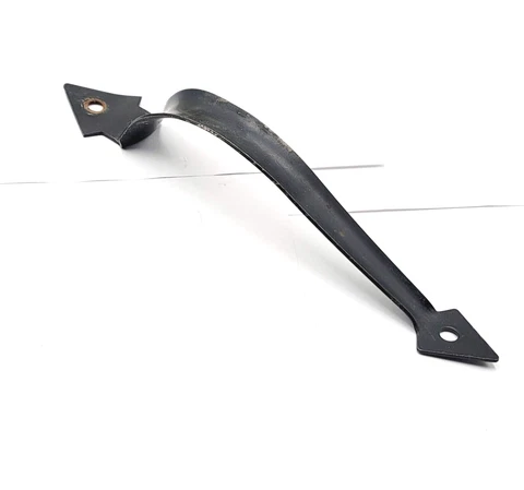 Vintage Black Door Pull Handle Gate Steel 9.5" Salvage Hardware Cover