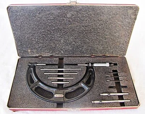 Starrett No. Vintage Juego de 224 Micrómetros de Yunque Intercambiables de 2" a 6" Hecho en EE. UU. - Imagen 1 de 7