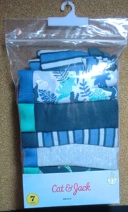 Cat & Jack Boy's Dinosaur Prints/Assorted 7 Pack Briefs - Large (12/14) - Picture 1 of 3