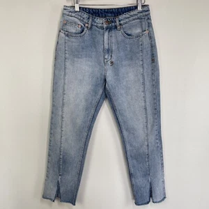 Tsubi Jeans Women's 28 Panel Front Split Hem Ankle Crop Denim - Picture 1 of 12