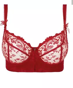 Empreinte New Gaby Passion Red Longline Underwired Bra - Picture 1 of 2