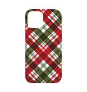 zielone czerwone etui w kratkę - Iphone 12 Max etui na telefon - Zdjęcie 1 z 1