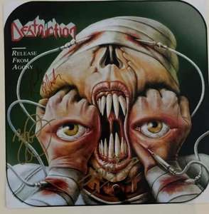 Destruction    *HAND SIGNED*  12x12 Photo  -  AUTOGRAPHED  ~  Release From Agony - Picture 1 of 1