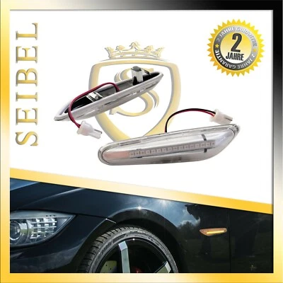 LED Seitenblinker für BMW E81 E82 E87 E88 E90 E91 E92 E93 E60 E61 X3 E83 CLEAR - Bild 1 von 4