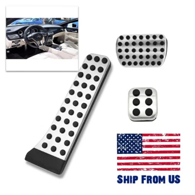 3Pcs For Mercedes Benz C E S GLK SLK CLS W203 W204 AT Gas Brake Pedal Covers Foto 1 de 4