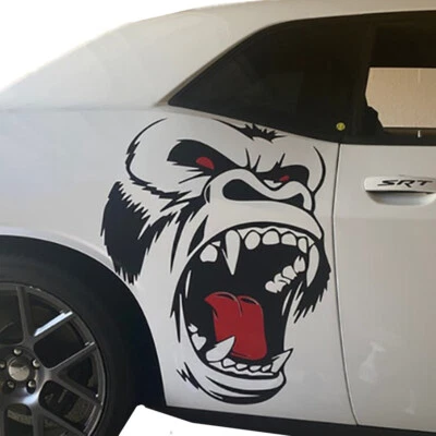 Vinyl Stickers DIY Horror Ape Totem Graphics For Car Body Hood Side Fender Decal - Image 1 of 4