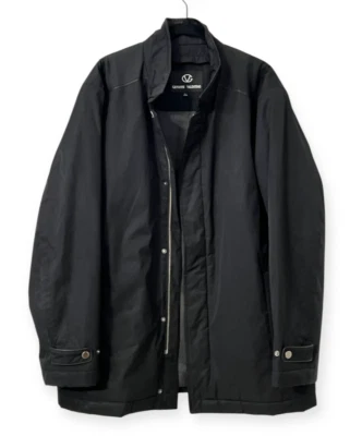 Giovanni Valentino Men's Black Winter Coat L Poly Puffer Jacket Full Zip - Image 1 of 4