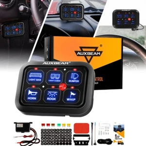 AUXBEAM 6 Gang Switch Panel BC60 Universal LED Circuit Control Relay System - Picture 1 of 11