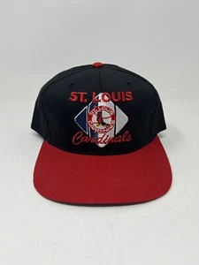 Vintage 1990s St Louis Cardinals MLB CCM Black Snapback Hat - Picture 1 of 7