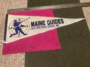 Vintage MAINE GUIDES Pennant Old Orchard Beach ME Minor League Baseball DEFUNCT - Picture 1 of 4