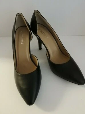 Women's Black Kitten High Heel Shoes  Size 8 New - Image 1 of 4