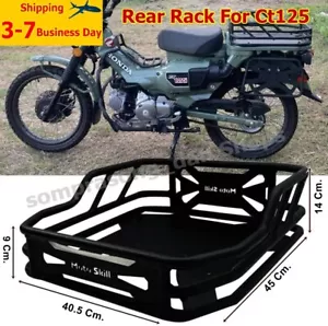 R2 Top Rear Rack For Honda Black Ct125 Hunter Cub Bike 2021 Trail Support - Bild 1 von 5