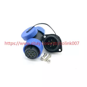 SP21, 7 Pin Waterproof Screw Fix Panel Mount Connector, LED Lighting Adapter - Picture 1 of 4