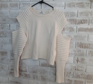 Vigoss NWT Cold Shoulder Sweater Sleeve Top sz M Versatile Cozy - Picture 1 of 7