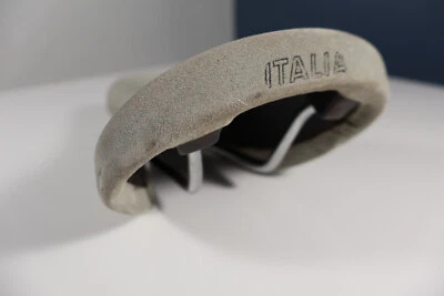 Rare Vintage Mundialita Grey Suede Saddle made in Italy exc condition Italia - Image 1 of 4