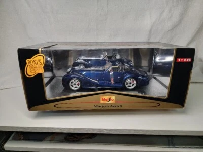 Maisto Premiere ed, 1:18 Diecast Morgan Aero 8, Dark Blue. unopened box, mint - Image 1 of 2