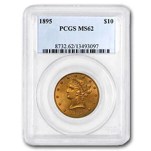 1895 $10 Liberty Gold Eagle MS-62 PCGS - SKU#29715 Cover