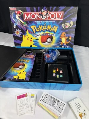 Pokemon Monopoly Collector's Edition Board Game Figures Rare VINTAGE Complete - Image 1 of 4