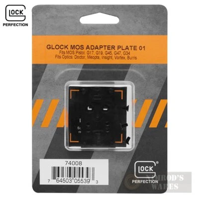 PLACA ADAPTADORA GLOCK 01 MOS 17 19 26 34 45 47 Doctor Meopta Burris y más 74008 Foto 1 de 3