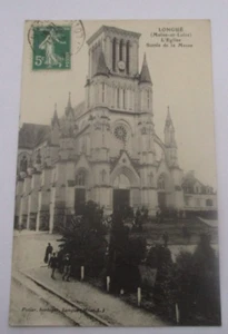 CPA MAINE ET LOIRE 49 LONGUÉ L'EGLISE SORTIE DE LA MESSE - Afbeelding 1 van 2