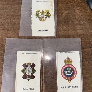 silk Murray Belfast Polo Cigarette Regimental Badges With Backing No7,19,6 - Picture 1 of 2