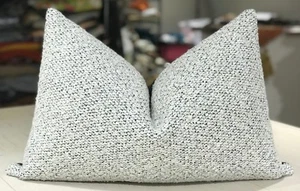 ONE GROUNDWORKS / KELLY WEARSTLER IVORY BLUES "TESSELLATE" CUSTOM BOLSTER PILLOW - Picture 1 of 2