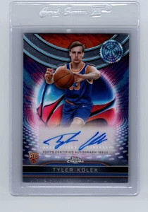 2024-25 Topps Chrome Tyler Kolek Auto Certified Rookie Card RC New York Knicks - Bild 1 von 2