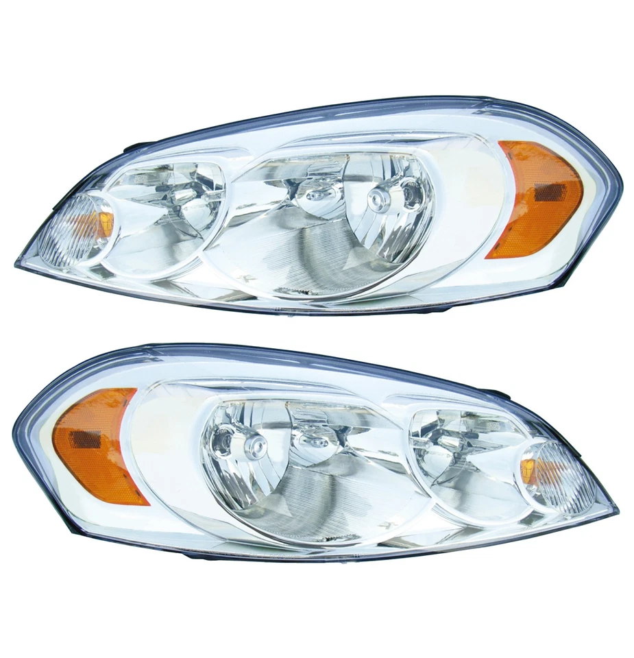 Juego de pares de faros delanteros para 06-07 Chevy Monte Carlo/06-15 Impala izquierda y derecha Foto 1 de 1