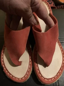 Marina Luna rote Wildleder Sandalen Größe 7 - Bild 1 von 3