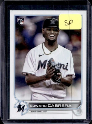 2022 Topps Edward Cabrera RC Rookie VAR SP #566c Marlins - Image 1 of 2
