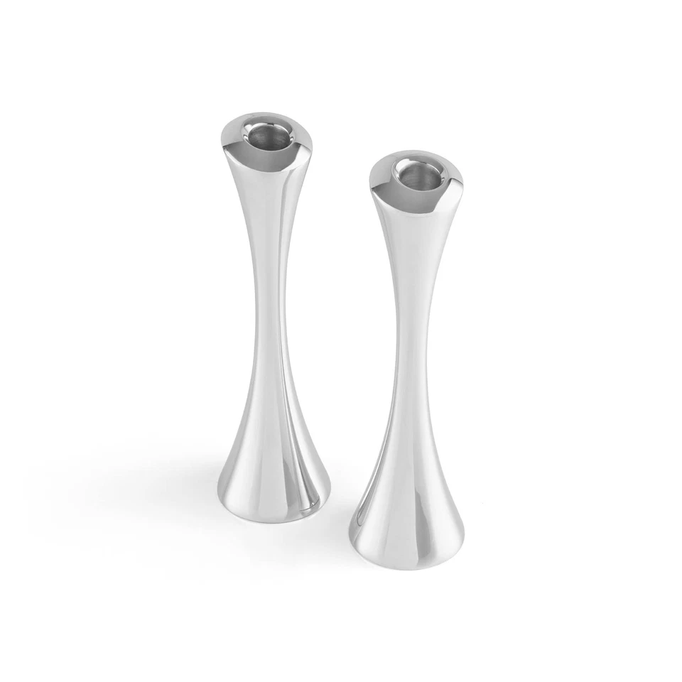 Nambe Pair Aquila Candlesticks Metal 10" Designed by Lou Henry MT0002 2008