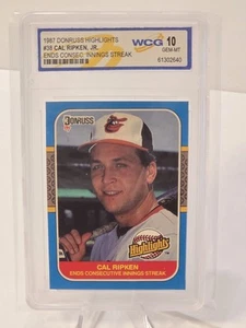 1987 Donruss Highlights Baseball Cal Ripken #38 Baltimore Orioles PSA 10 WCG GEM - Picture 1 of 2