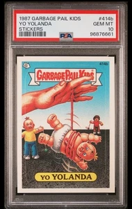 1987 TOPPS GARBAGE PAIL KIDS STICKER #414b YO YOLANDA SERIES 10 PSA 10 GEM MINT - Picture 1 of 2