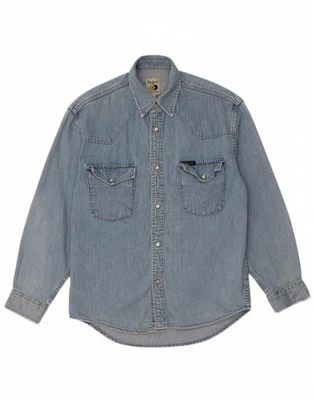 PEPE JEANS Mens Denim Shirt Medium Blue Cotton DJ29 - Image 1 of 4