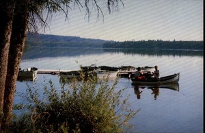 Postal de colección Canadá Kamloops, BC Lac Le Jeune Lodge Columbia Británica - Imagen 1 de 2