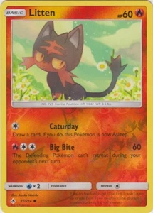 Litten 27/214 Reverse Holo Unbroken Bonds Pokemon Card NM - Imagen 1 de 1
