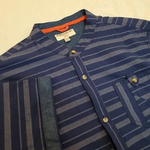Triple Five Soul Striped Short Sleeve Button Down Shirt Size XXL - Bild 1 von 9