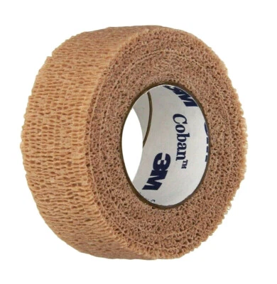 3M Coban Self Adherent Wrap Bandage 2.5cm Wide x 4.5m Long Tan Skin Tone