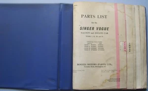 Singer Vogue Saloon & Estate Mk 1-4 original illustrated Parts List 6600864 1967 - Picture 1 of 2