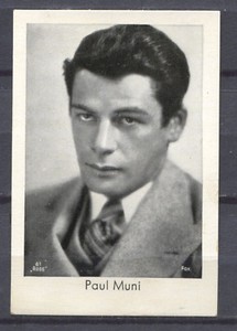 Vintage Paul Muni Dutch Movie Star Photo Trading Card van Houten No.61