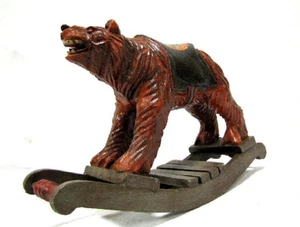 Antiquer Schaukel-Bär Karussellpferd Schaukelpferd rar Sammlung Auflösung - Bild 1 von 4