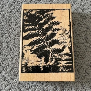 Club Scrap Rubber Stamps 2007 Leaves Leaf Tree Design Frame 5" - Picture 1 of 5