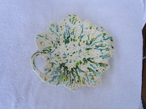 UNIQUE+RARE 1960'S VINTAGE RETRO MULTI-COLOR LEAF DESIGN CANDY/COOKIE DISH/PLATE - Picture 1 of 6