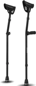 HEALTHBAZAAR 1 Pair Crutches for Adults ALL Heavy Duty with Ergonomic Handles - Picture 1 of 7