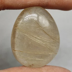 Natural golden rutile quartz cabochon rutilated quartz polished gemstone G7051 - Picture 1 of 5