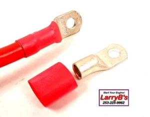 LarryB's  Pos+ Battery Cable Repair End, Crimp and/or Solder, 2/0 AWG x 3/8". - Picture 1 of 3
