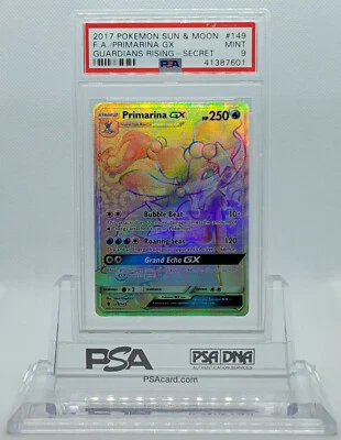 POKEMON GUARDIANS RISING PRIMARINA GX #149 SECRET RARE HOLO PSA 9 MINT #41387601 - Image 1 of 3